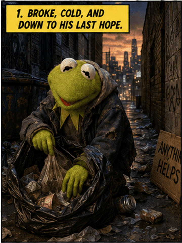 Lazy Frog story panel 1